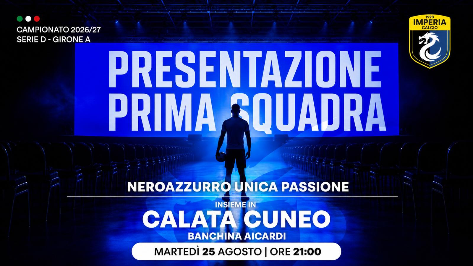 Martedì 25 agosto presentazione della prima squadra