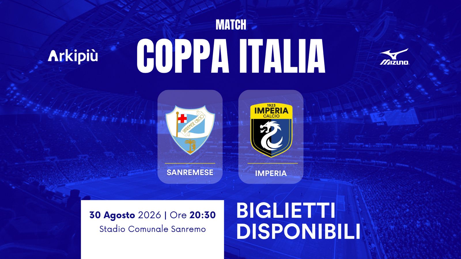 Coppa Italia: Sanremese-Imperia, biglietti in vendita